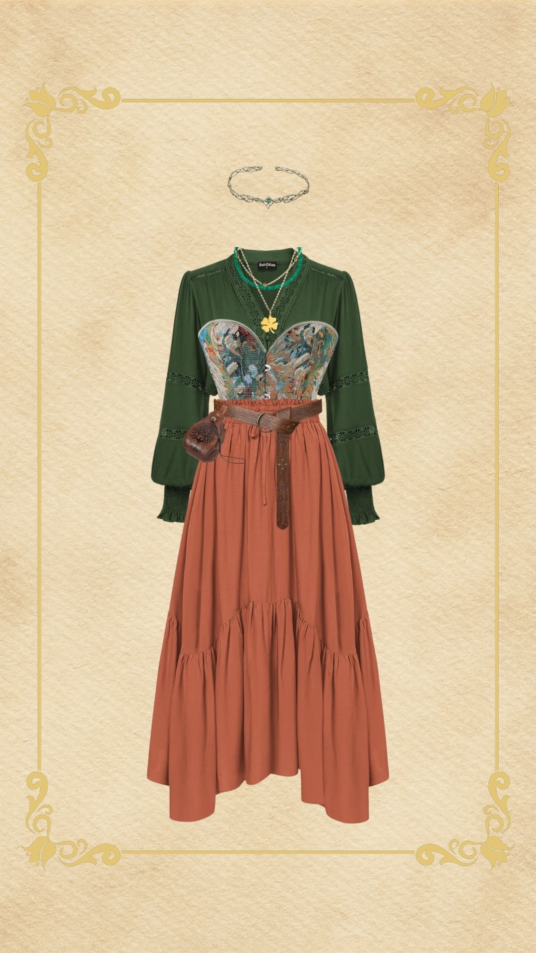 St. Paddy's Day meets Renaissance Faire ☘️ 

Tags: ren faire, fantasy, medieval, corset, scarlet darkness, Irish 

#LTKSpringSale