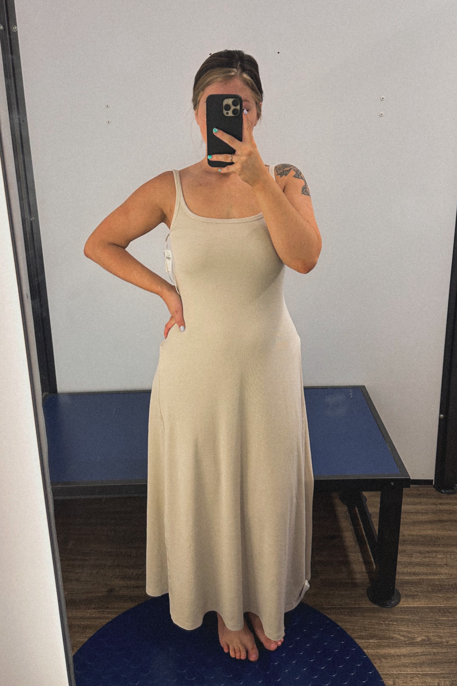 This dress is so flattering and I love how it flares out at the bottom! 

#LTKmidsize #LTKfindsunder50 #LTKstyletip