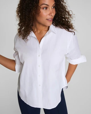 SPANX® Poplin Oversized Button-Up Shirt | Spanx