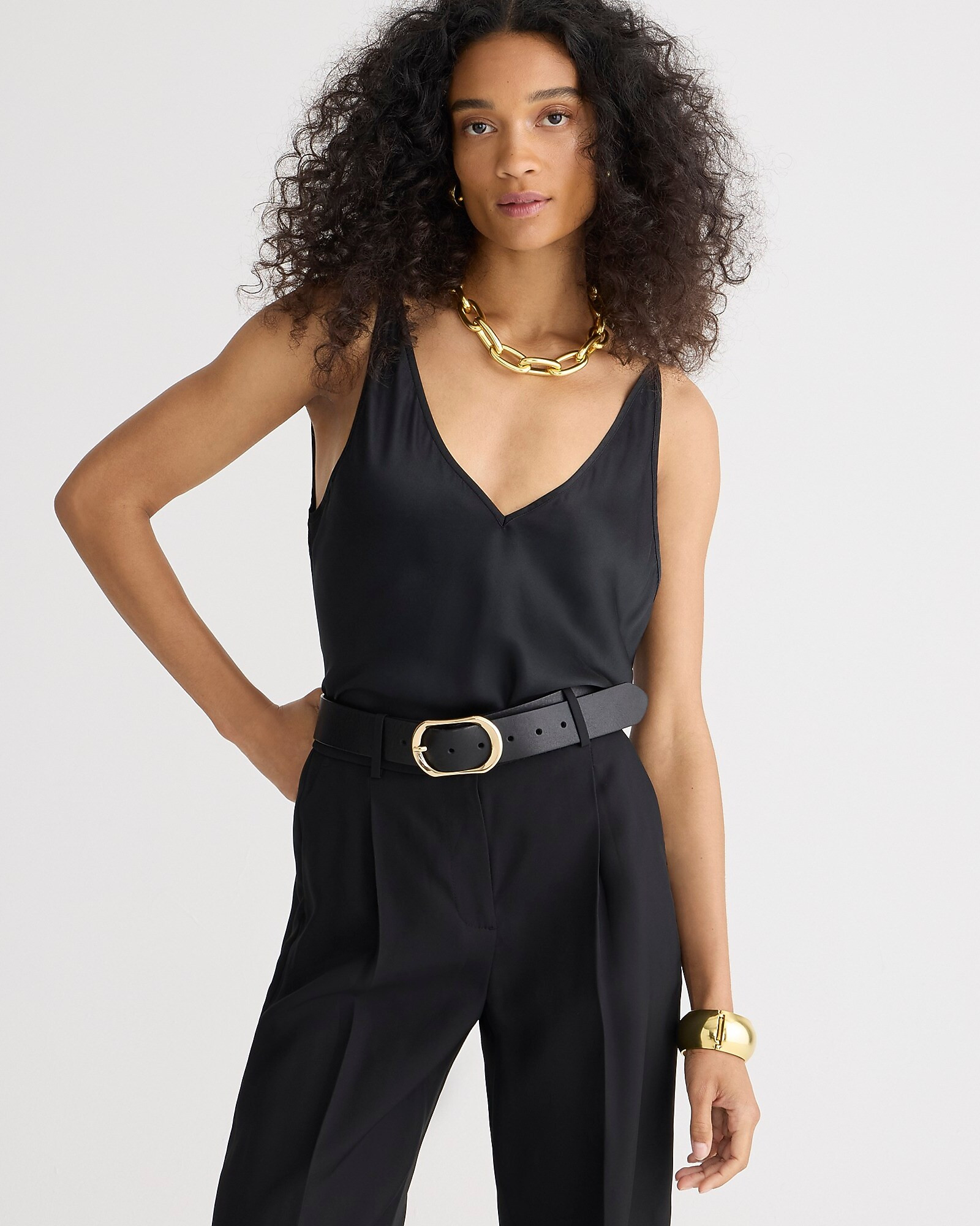 Carrie V-neck camisole in silk | J. Crew US