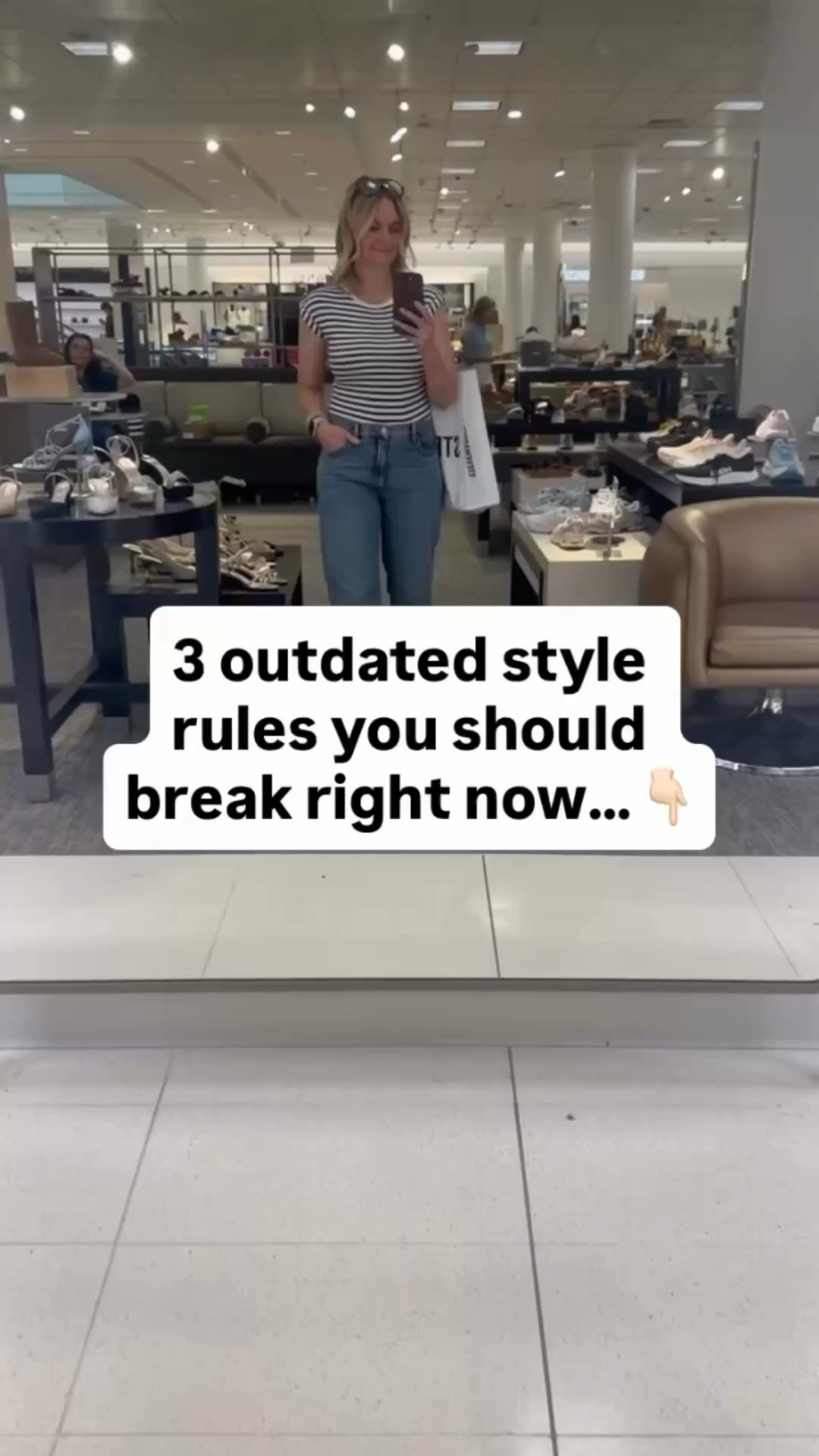 Ready to break free from old-school style rules? 🙌 

Here are 3 you should ditch ASAP: 
1️⃣ Always tuck your top. - Sometimes a half-tuck or leaving it loose creates a more modern look! 
2️⃣ Stick to skinny jeans. - Wide-leg, straight-leg, and flared styles are trending and so flattering! 
3️⃣ Avoid mixing prints. - Stripes and florals? Leopard and plaid? They’re better together! 

Which rule are you breaking first? Need help modernizing your wardrobe? Let’s chat! 💌 
#PersonalStylist #StylingTips #StyleWithPurpose #PersonalStyling #StyleOver40 BreakTheRules