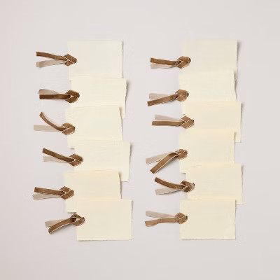 Place Setting Cards with Brown Velvet Ribbon 12ct - Hearth & Hand™ with Magnolia | Target