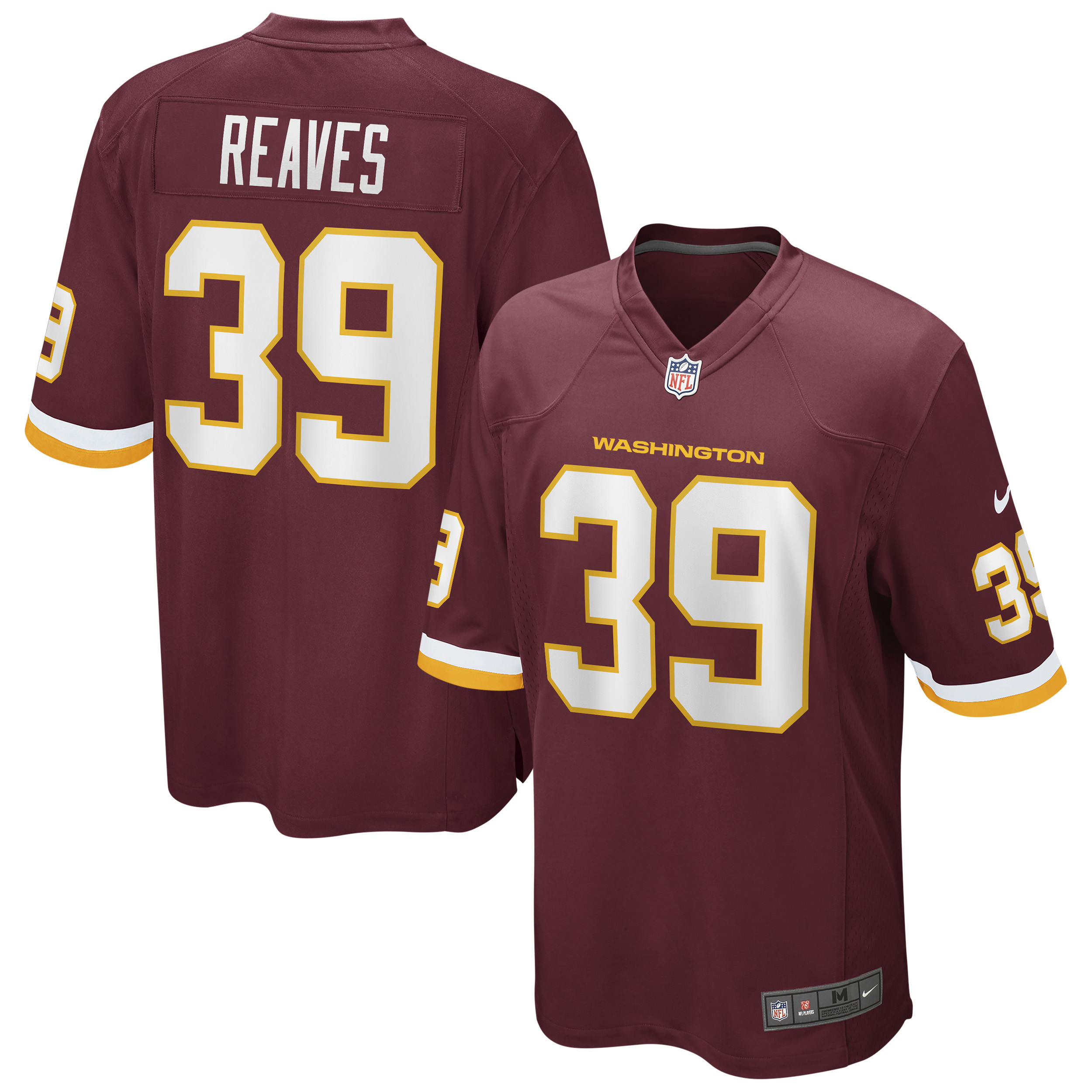 Men's Nike Jeremy Reaves Burgundy Washington Football Team Game Player Jersey | Fanatics