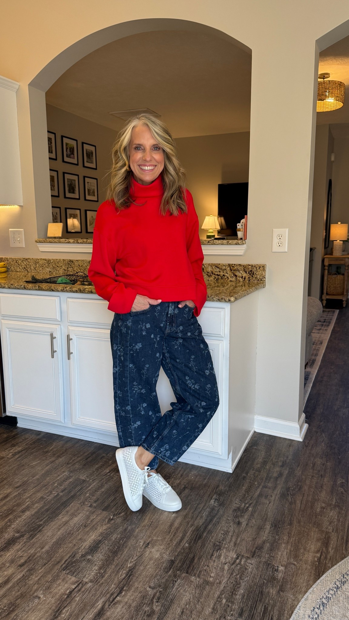 fun take on the barrel jeans trend with the flowers on these. Wearing 2 and small top

#LTKSaleAlert #LTKootd #LTKOver40