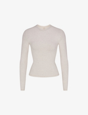 Round-neck fitted stretch-cotton T-shirt | Selfridges