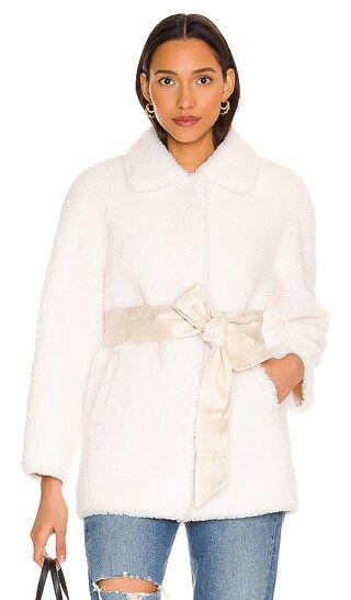 Harlow Teddy Coat in White | Revolve Clothing (Global)