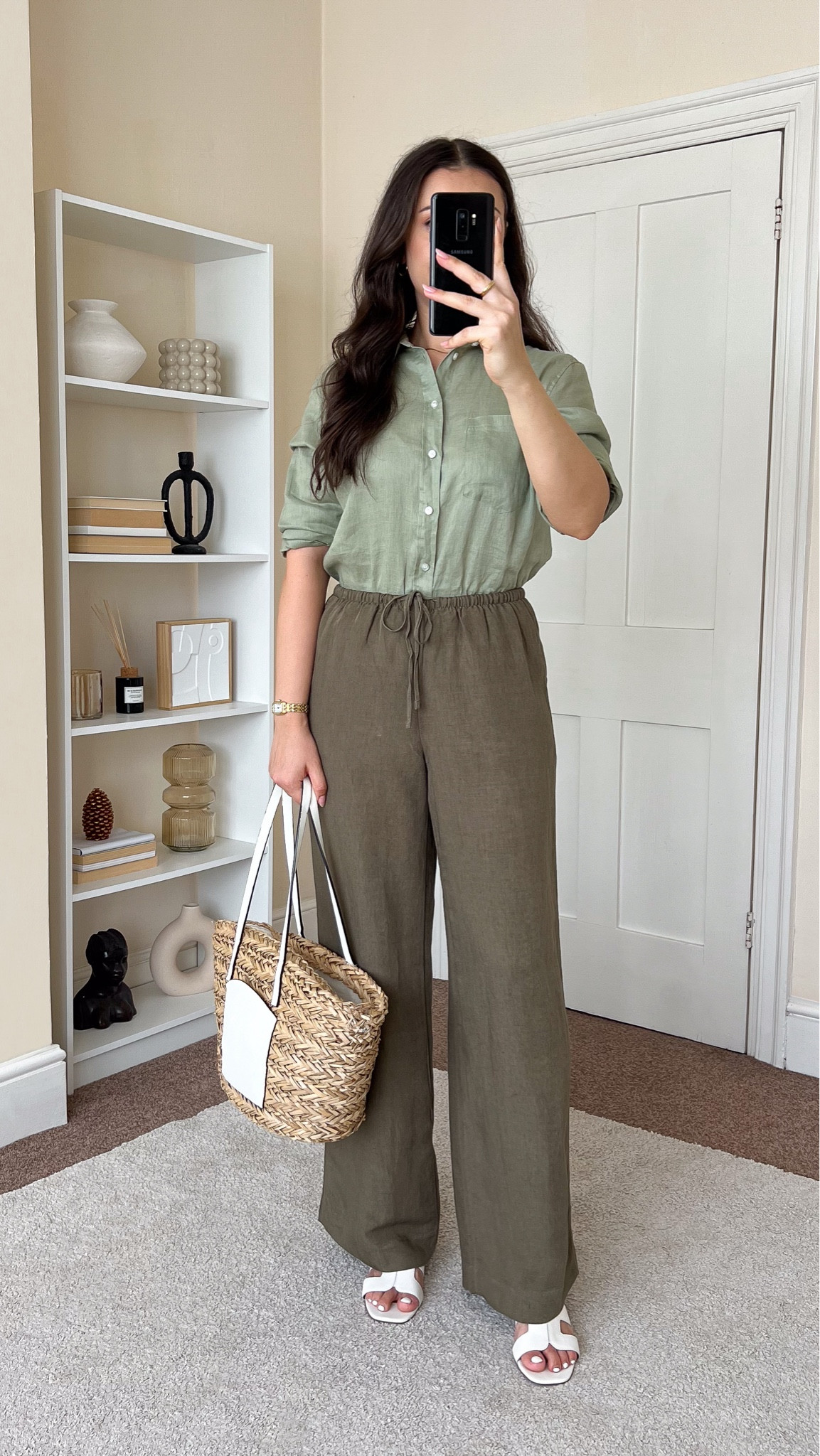 Casual everyday summer outfit. Shirt is H&M, wearing size S. Trousers are H&M, wearing size S.

#LTKeurope #LTKsummer #LTKuk