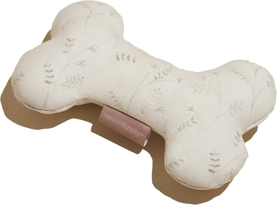 Reese+Murphy Green and Ivory Floral Bone Shaped Plush Dog Toy 8" - Dog Toys for Medium & Large Do... | Amazon (US)