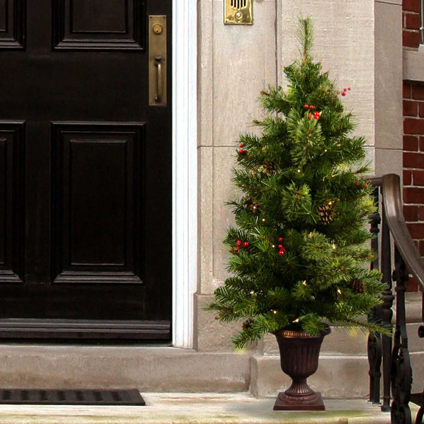 Andover Mills™ 3.5' H Green Artificial Fir Christmas Tree with 50 Lights & Reviews | Wayfair | Wayfair North America