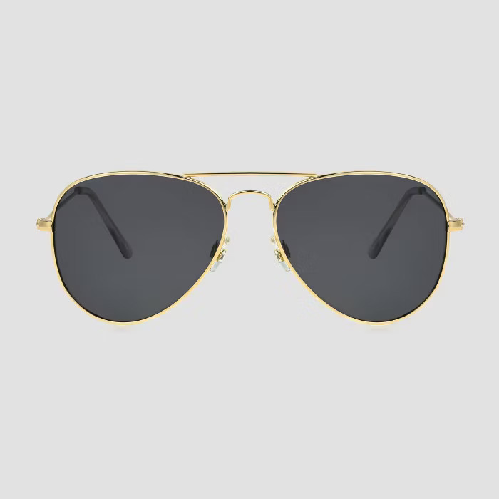 Women's Aviator Polarized Sunglasses - A New Day™ Gold | Target
