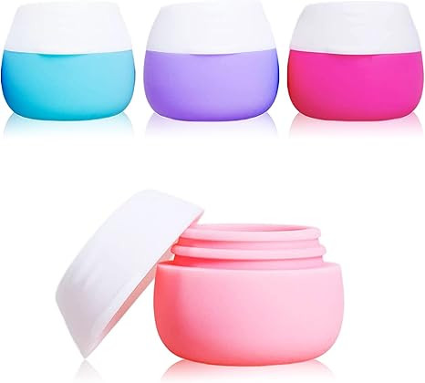 Travel Containers for Toiletries, Gemice Silicone Cream Jars, TSA Approved Travel Size Containers... | Amazon (US)