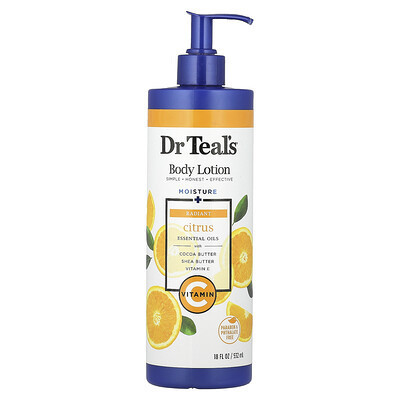 Dr. Teal's, Body Lotion, Moisture + Radiant, Citrus, 18 fl oz (532 ml) | iHerb