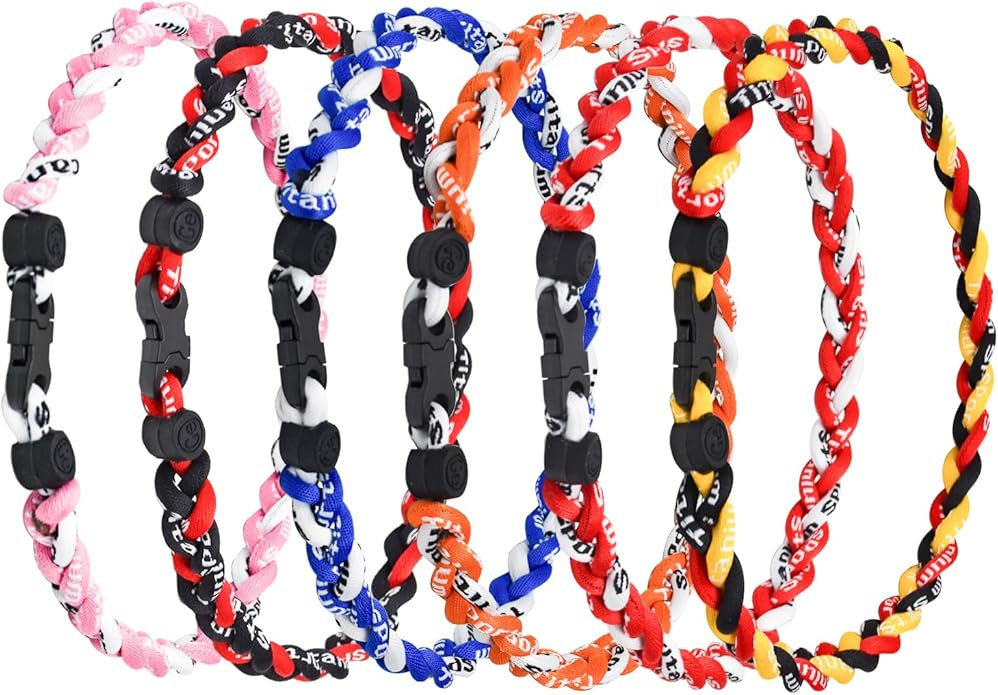 6 Pcs Baseball Necklaces 18 Inch 3 Braided Rope Tornado Necklace Sports Necklace Titanium Basebal... | Amazon (US)