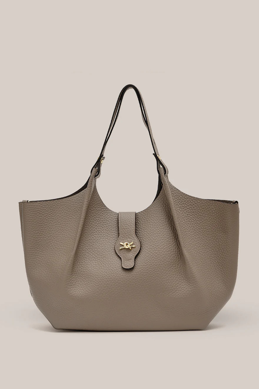 Grace Large Taupe East West Tote | VESTIRSI