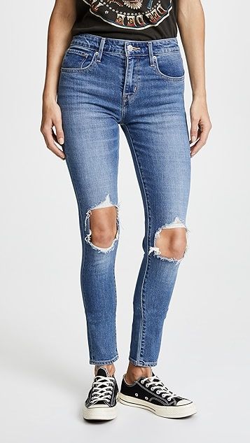 721 High Rise Distressed Skinny Jeans | Shopbop