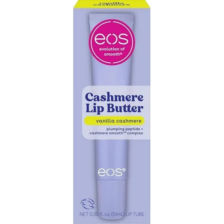 eos Cashmere Lip Butter, Vanilla Cashmere, Smooth & Hydrating Lip Butter with Peptides, 0.35 fl oz | Walmart (US)