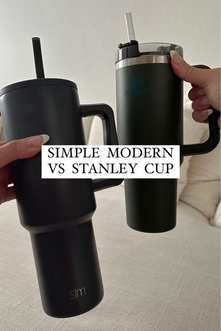 I bought both the simple modern 40 oz cup and the Stanley 40 oz cup. I’ll post a video going over the differences but hands down but th simple modern cup on Amazon! It’s the best all around even though there are aspects of the Stanley I like better. 

#LTKGiftGuide #LTKsalealert #LTKunder50