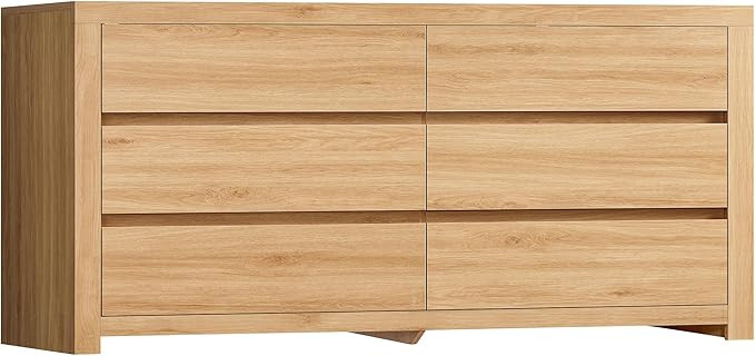 55" Dresser for Bedroom with 6 Drawers, Modern Dressers & Chests of Drawers with Metal Handles, W... | Amazon (US)