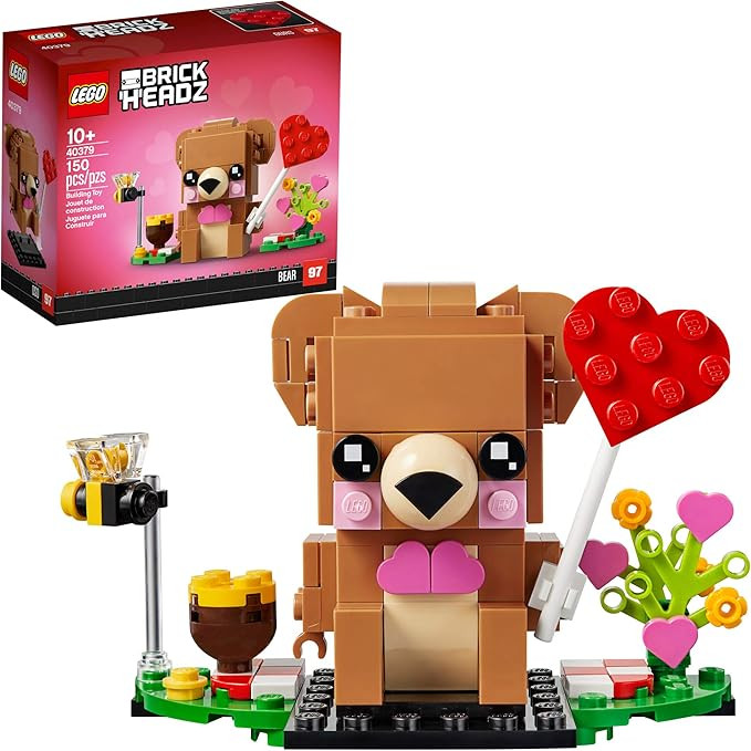 LEGO BrickHeadz Valentine's Bear 40379 Building Kit, New 2021 (150 Pieces) | Amazon (US)