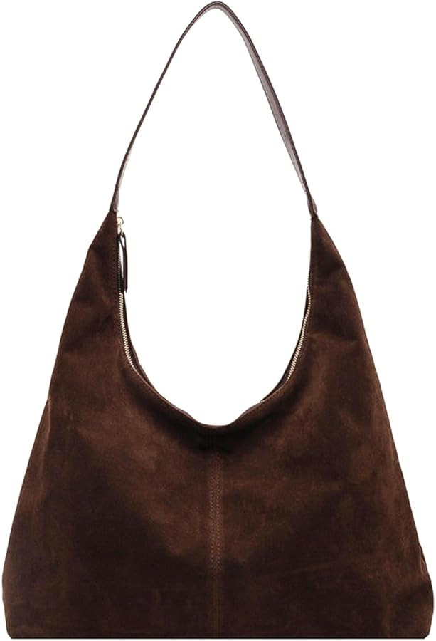 Shoulder Bag for Women,Brown Suede Bag Tote Bag for Women,Suede Bags for Women,Handbags for Women... | Amazon (US)
