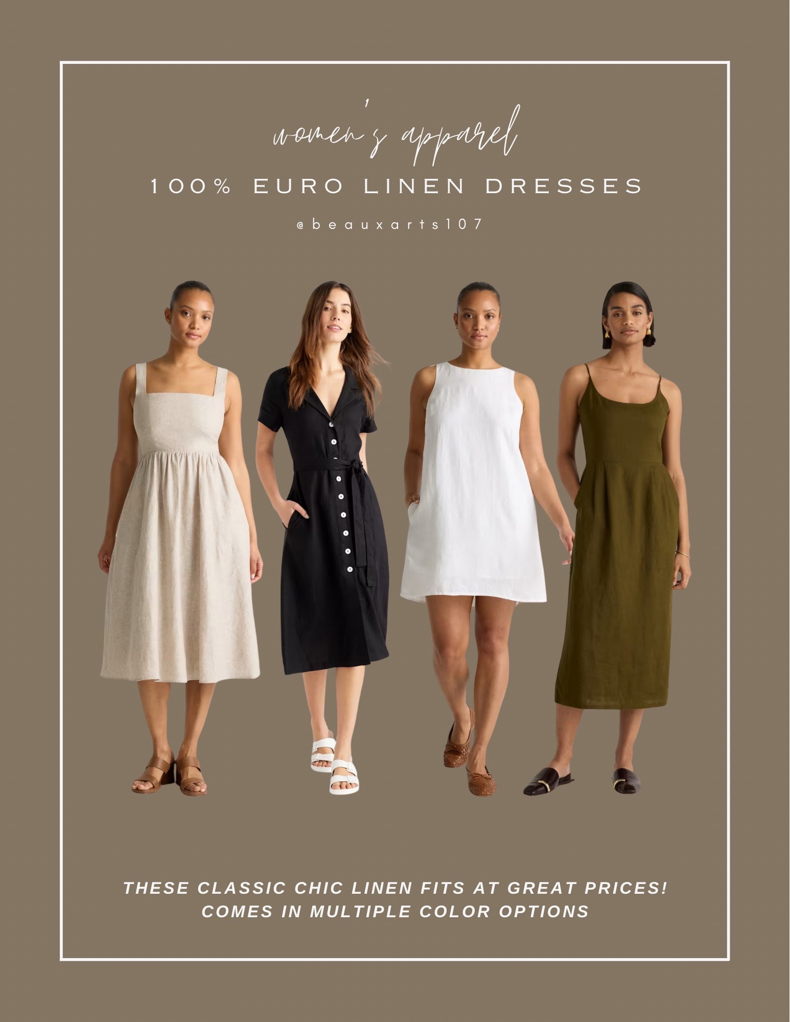 Save on these beautiful chic designer 100% linen looks at affordable prices! 