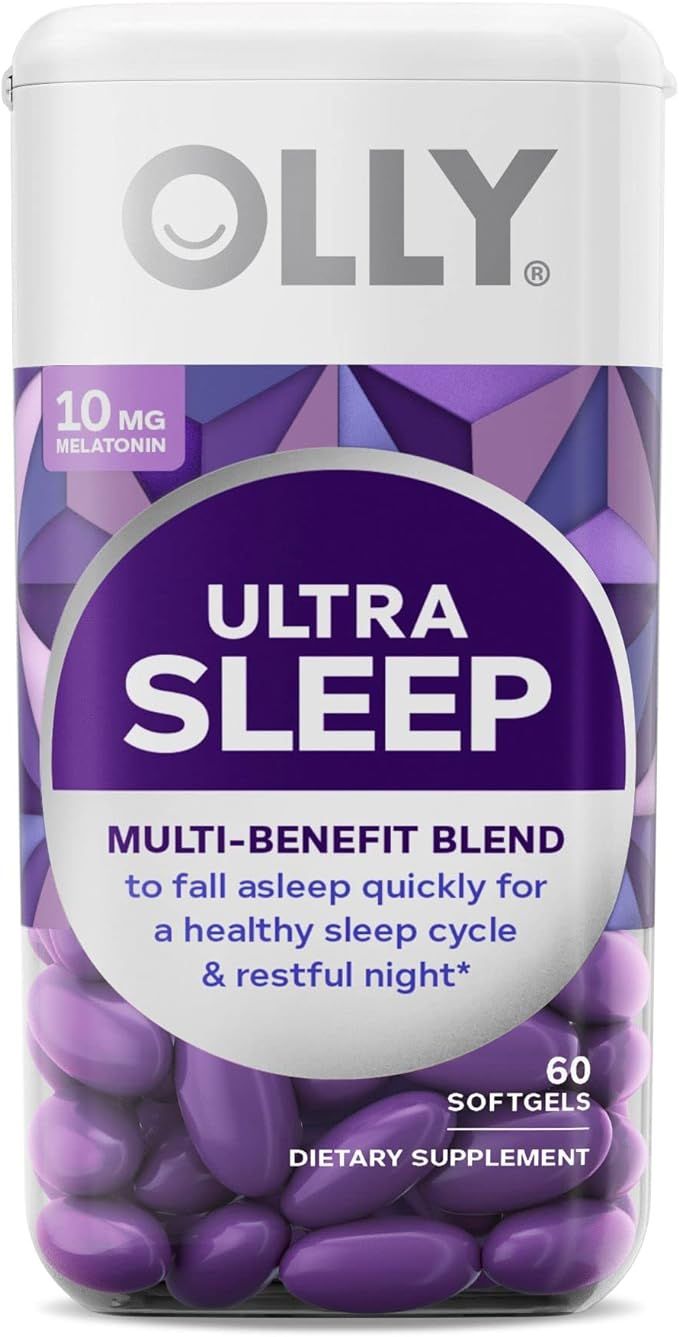 OLLY Ultra Strength Sleep Softgels, 10 mg Melatonin, Supports Deep Restful Sleep, Magnesium, L-Th... | Amazon (US)