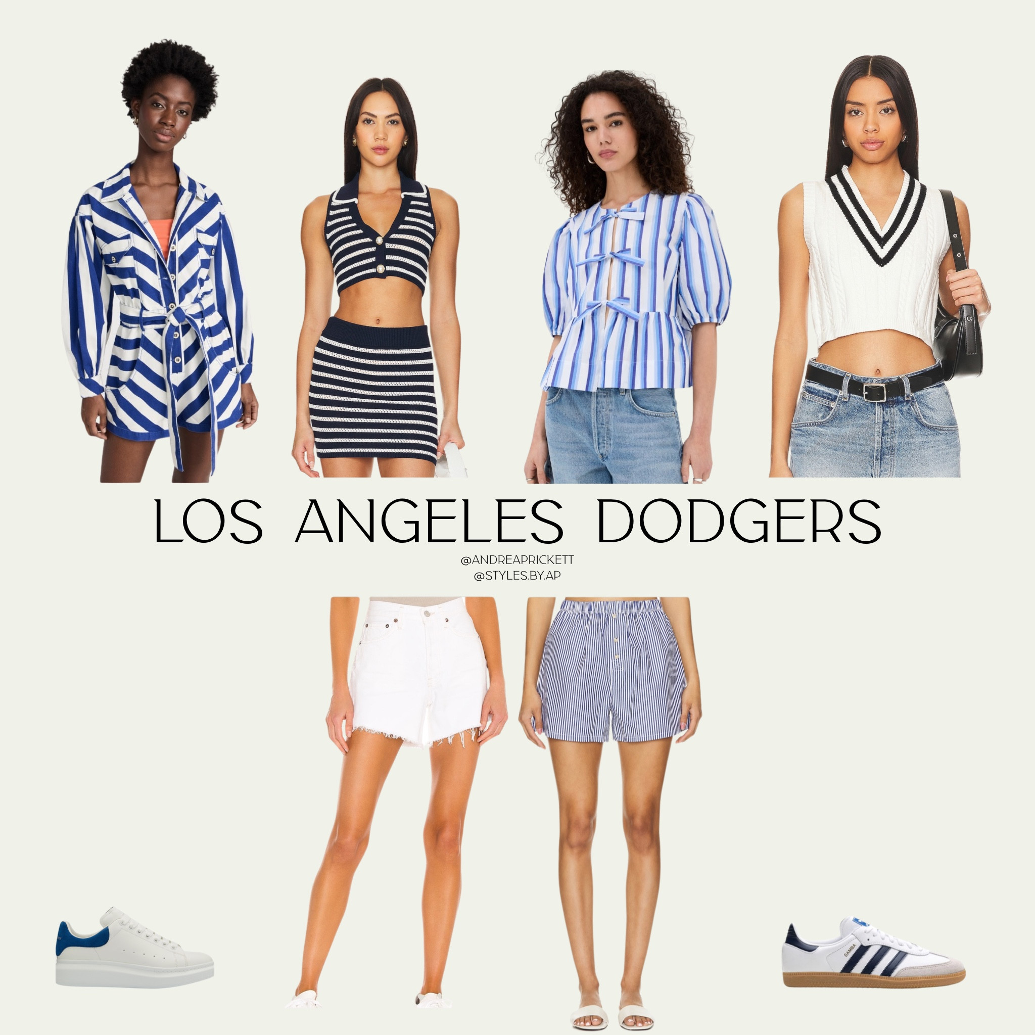 Stripes and Baseball are a classic summer combo! Game day looks for Los Angeles Dodgers 

#LTKStyleTip #LTKShoeCrush