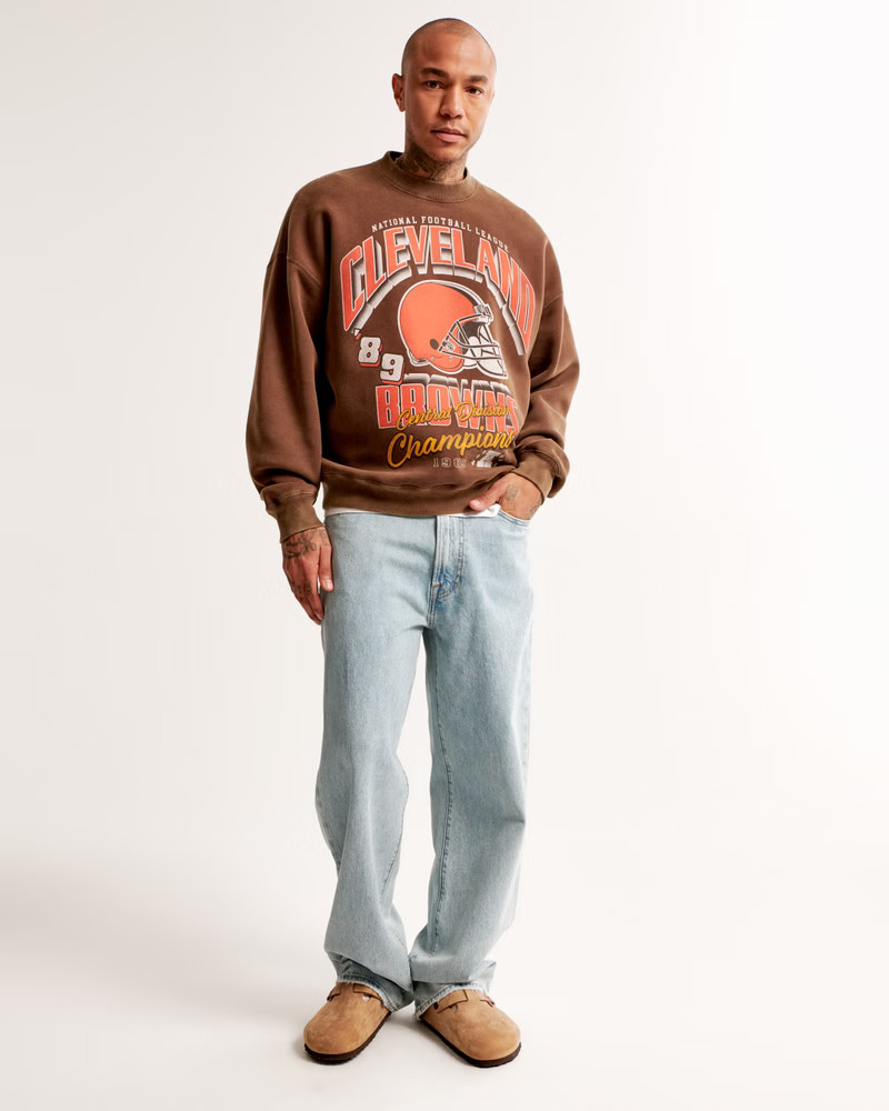 Cleveland Browns Graphic Crew Sweatshirt | Abercrombie & Fitch (US)