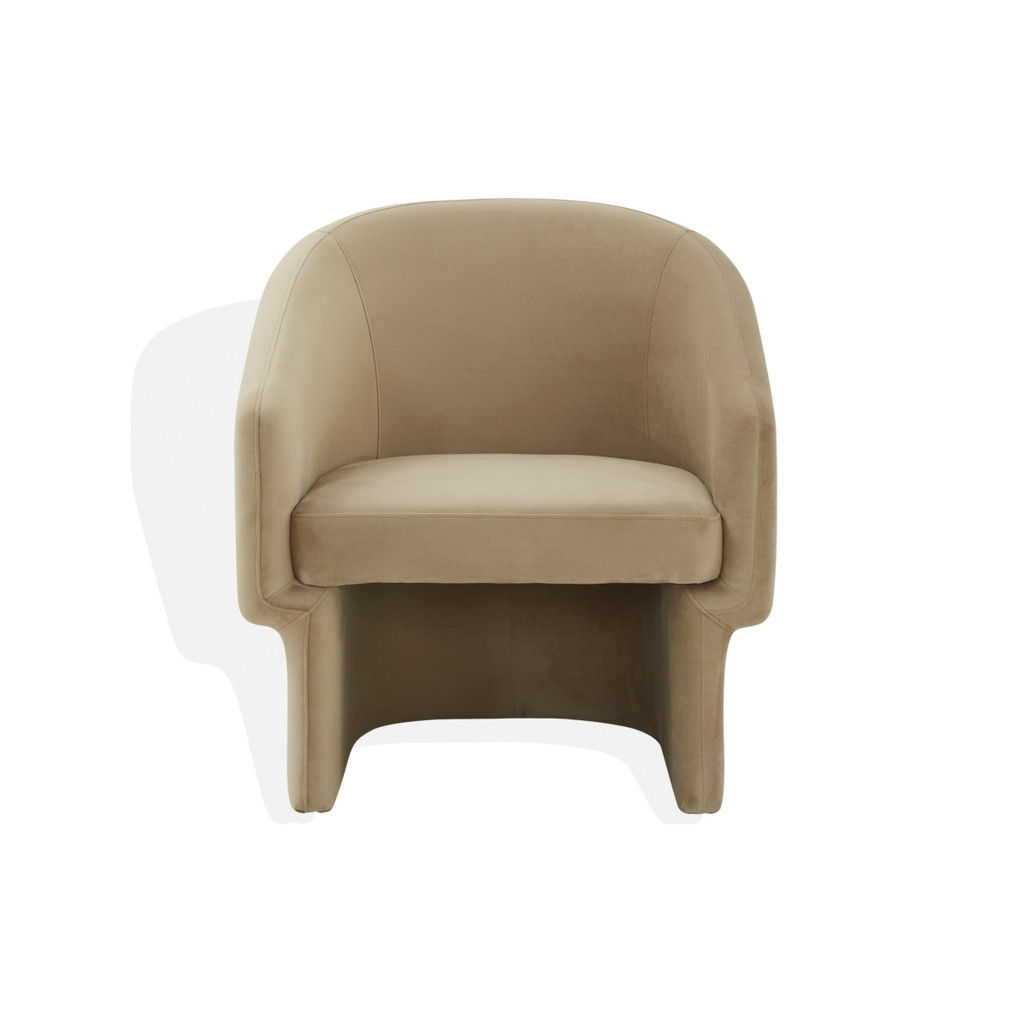 Susie Barrel Back Accent Chair In Light Brown | 1stopbedrooms