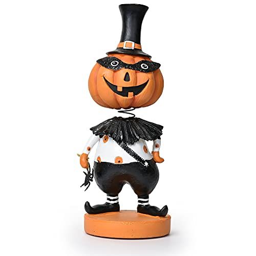 DearHouse 12 Inch Tabletop Pumpkin Figurine Halloween Decorations,Cute Resin Halloween Figurine with | Amazon (US)