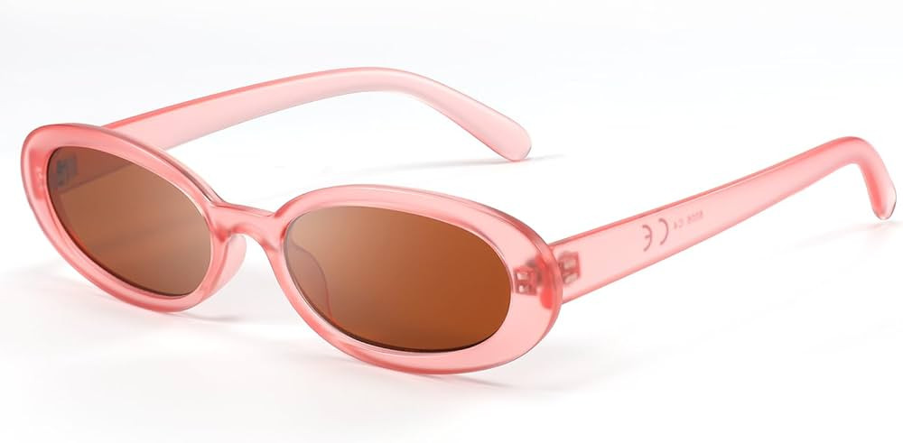 Sunglasses Womens Retro Oval Sunglasses for Women Men Fashion Small Oval Sun Glasses 90s Vintage ... | Amazon (US)