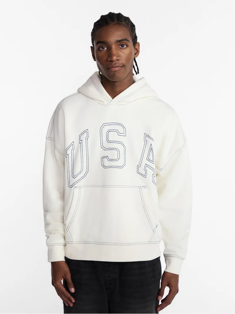 No Boundaries USA Hoodie with Embroidery, Men's XS-4XLT | Walmart (US)
