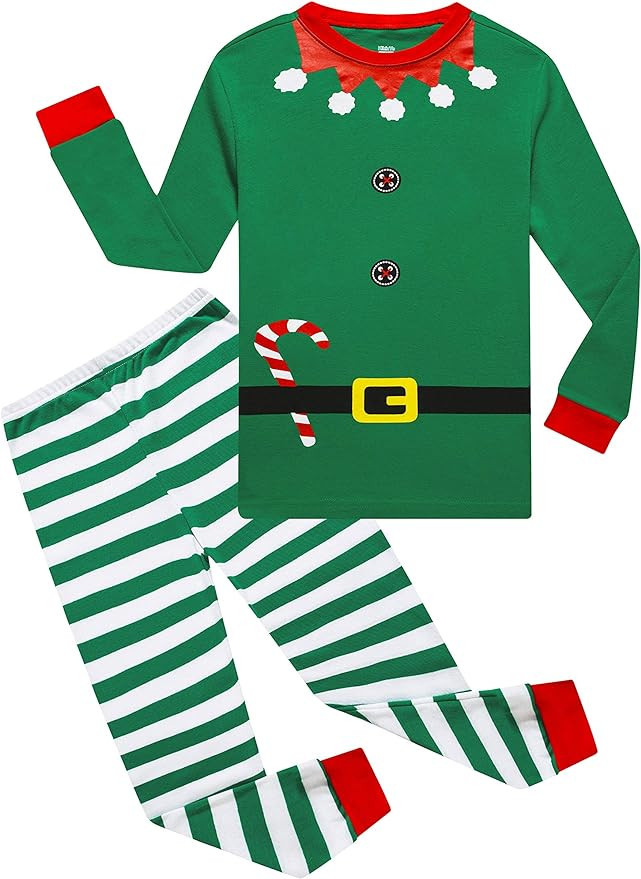KikizYe Boys Pajamas Set Kids PJs children Christmas Long Sleeve Pajamas | Amazon (US)