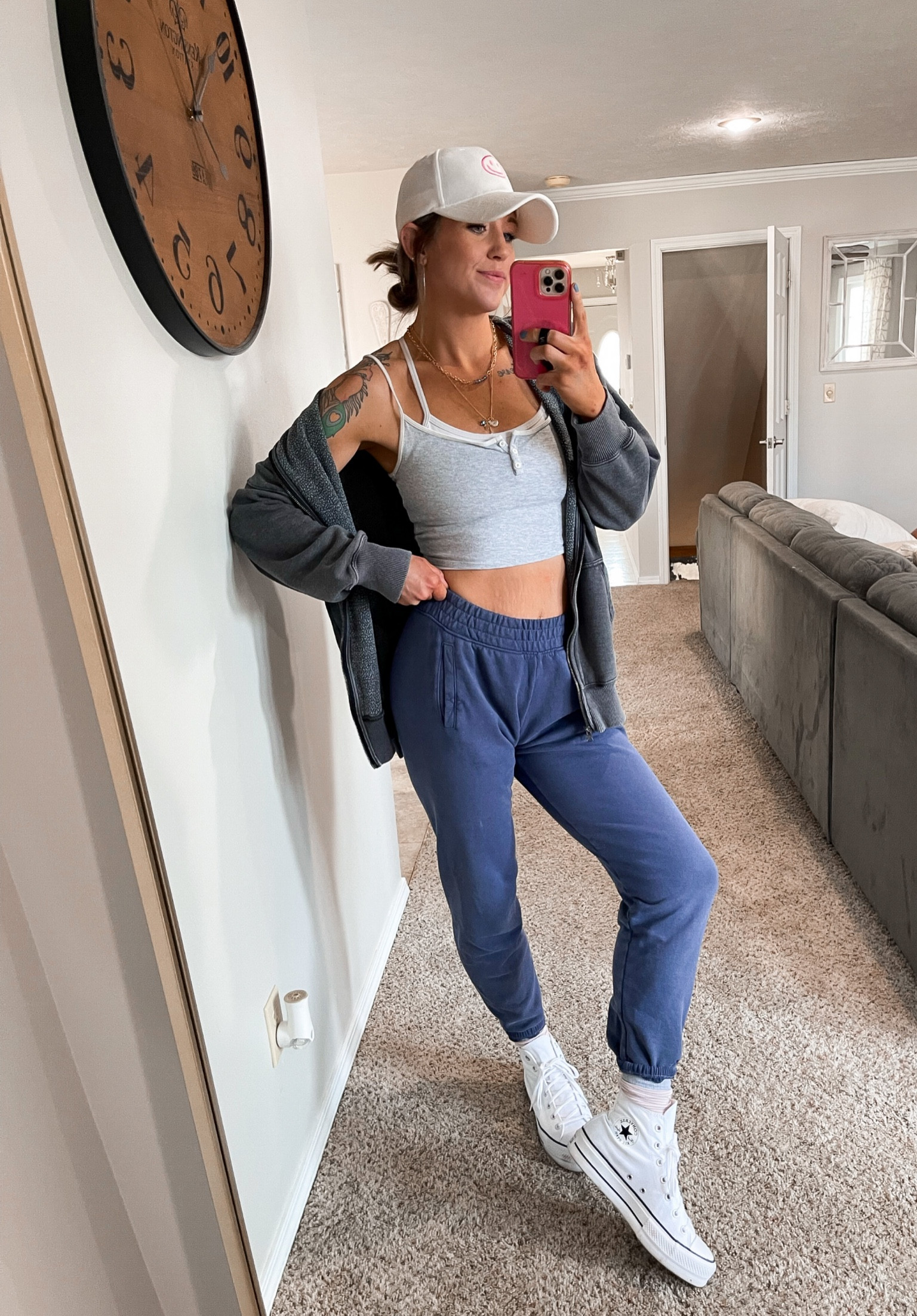 First day of Spring Break stay at home mom #ootd 

#aeriereal #comfycasual #momstyle #sweats 

#LTKshoecrush #LTKsalealert #LTKunder50