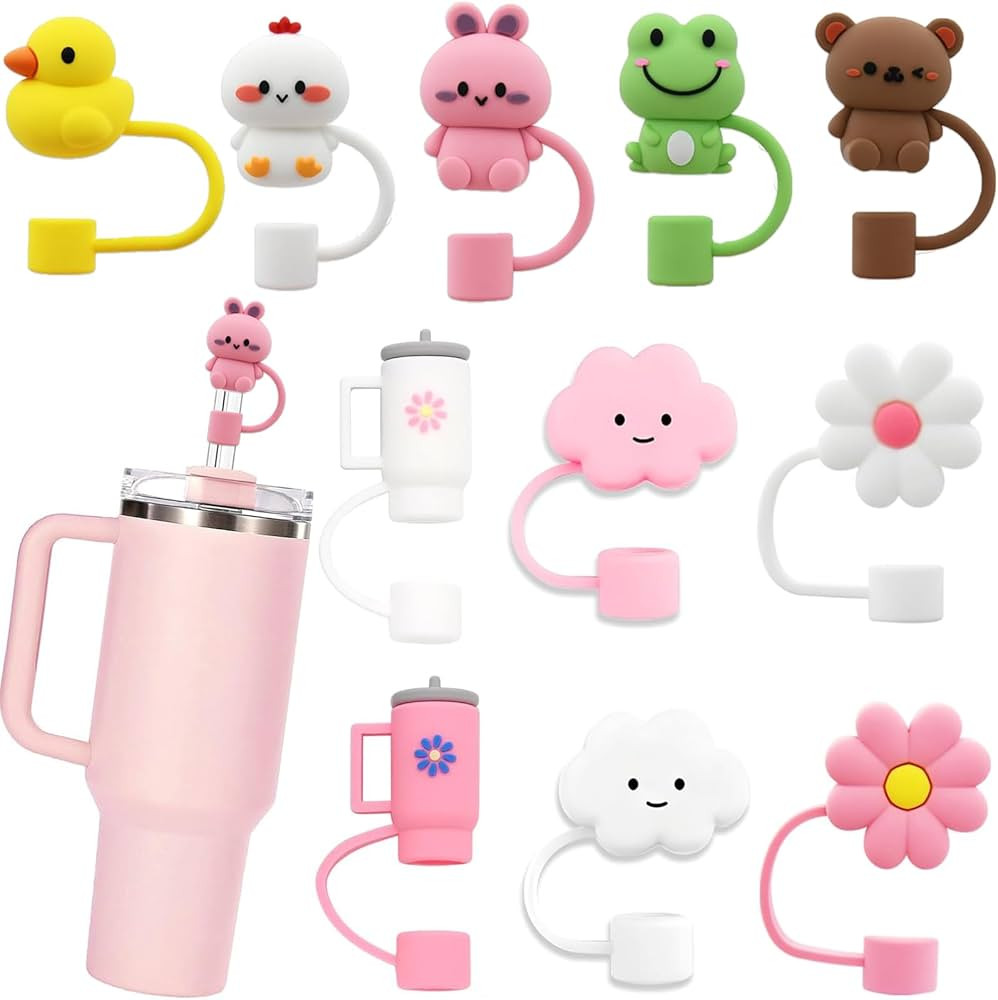 LDKEDKF 11Pcs Stanley Straw Cover, Silicone Straw Topper, Straw Covers Cap for Stanley Cup 30&40o... | Amazon (US)