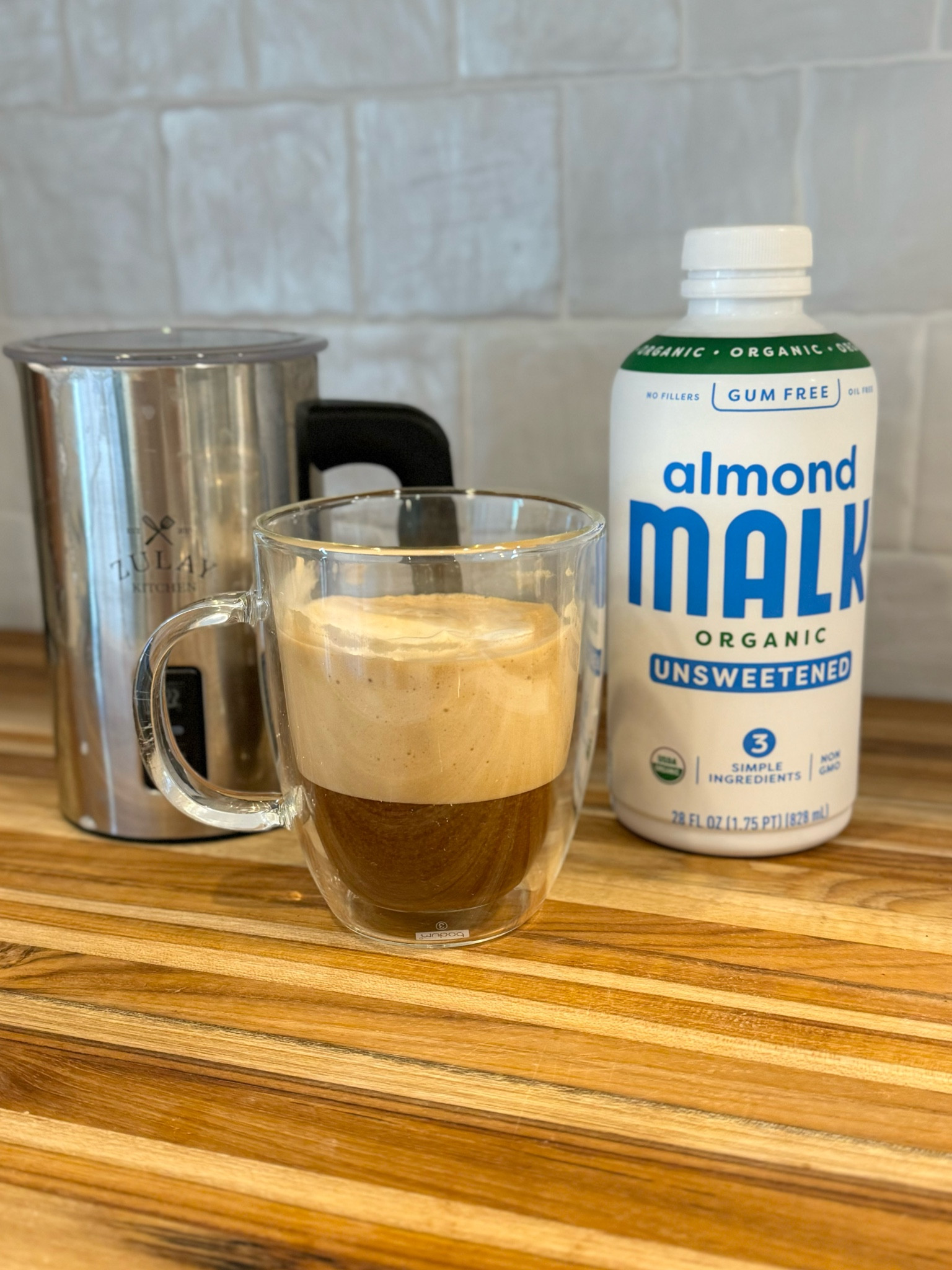 The BEST milk frother steamer! Look how amazing this froth on this almond MALK turned out! I also love these clear mugs! 

#LTKMostLoved #LTKHome #LTKFindsUnder50