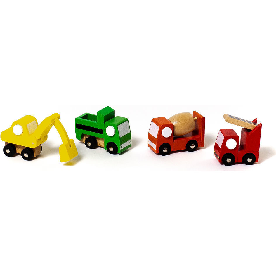 Mini Mover Construction Trucks, Set of 4 - Jack Rabbit Creations Vehicles & Trains | Maisonette | Maisonette
