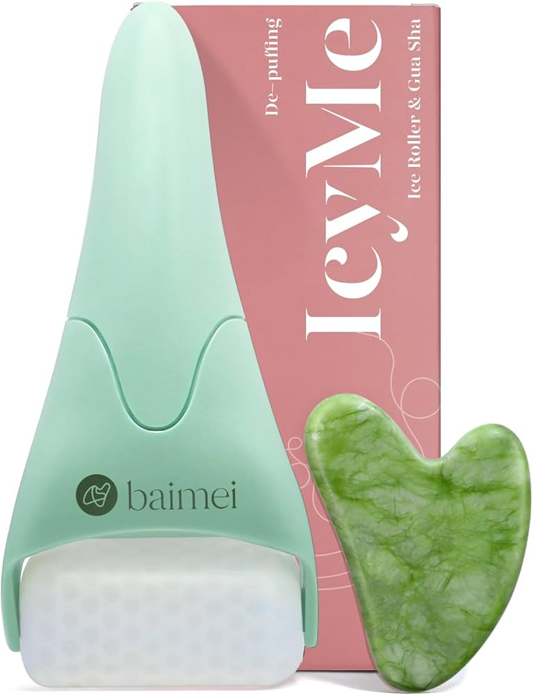 BAIMEI IcyMe Cryotherapy Ice Roller and Gua Sha Facial Tools Reduces Puffiness, Skin Care Tools f... | Amazon (US)