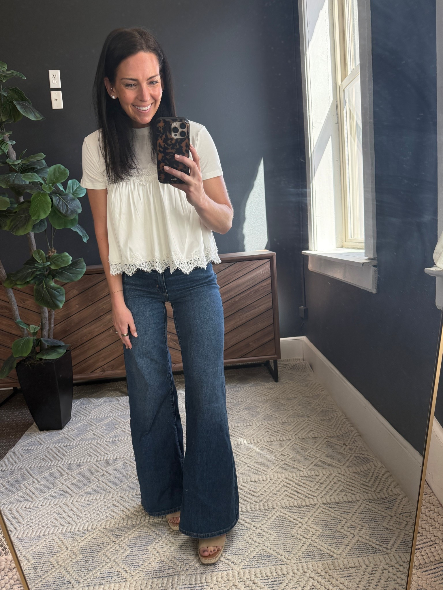 I’ll be wearing this top any chance I can this spring and summer. Pair with the wide leg jeans the hug in all the right spots and the wedges I have had for years and can wear all day. All TTS  

#LTKMothersDay #LTKOver40 #LTKSeasonal