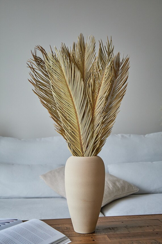 Tropical Palm Leaves (3 pcs) Large Dried Organic - Cycas Palms Boho Wedding Home Decor Pampas Gra... | Etsy (US)