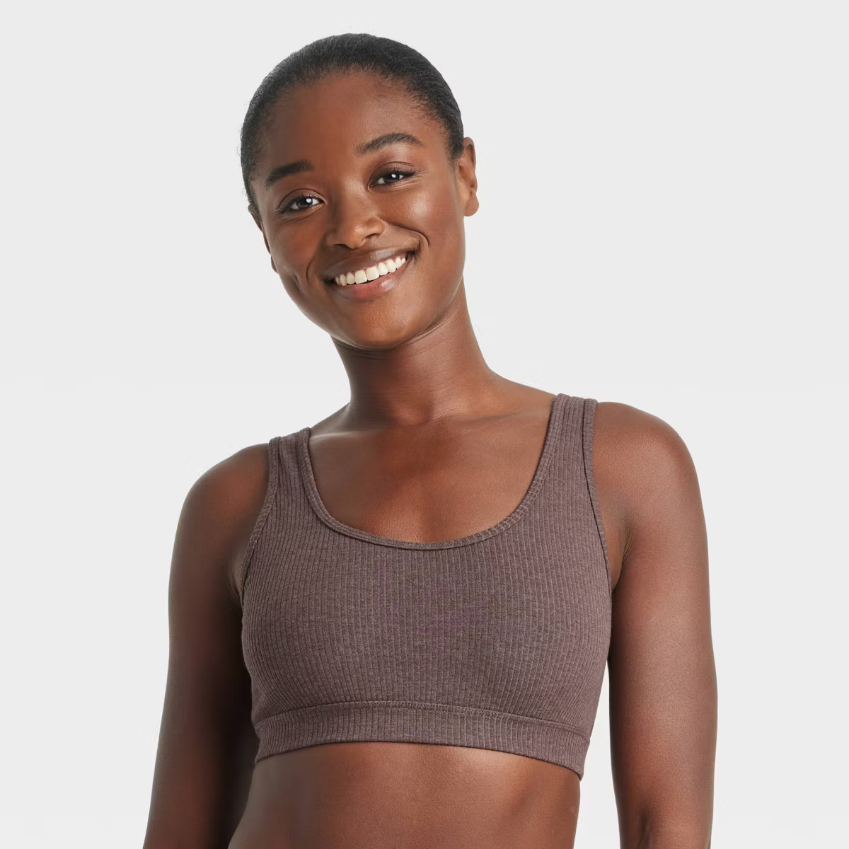 Women's Rib Knit Scoop Bralette - Auden™ | Target