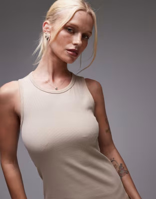 & Other Stories racer back vest top in beige | ASOS (Global)