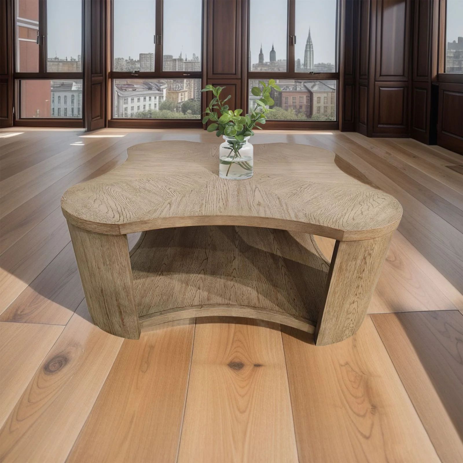 Bailu walnut MDF combined with oak to create a high-end living room cocktail table | Walmart (US)