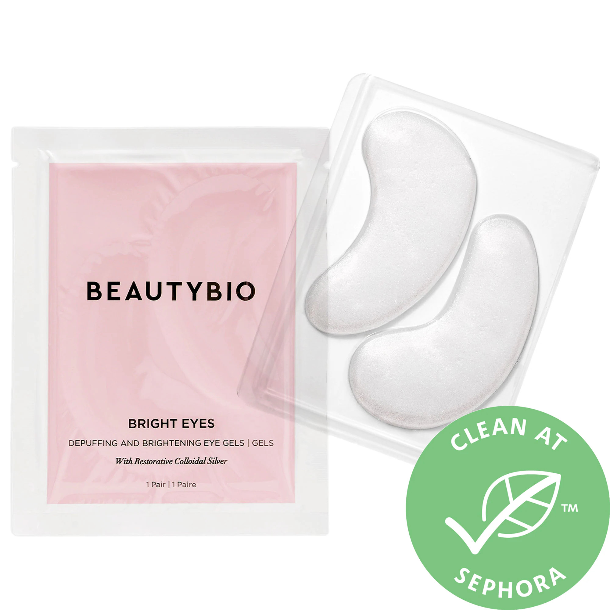 BeautyBio Bright Eyes Collagen-Infused Brightening Colloidal Silver Eye Masks 15 pairs | Sephora (US)