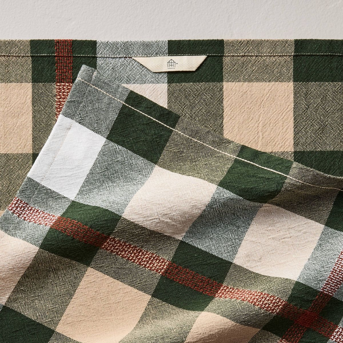 Flour Sack Toffee/Green Plaid - Hearth & Hand™ with Magnolia | Target