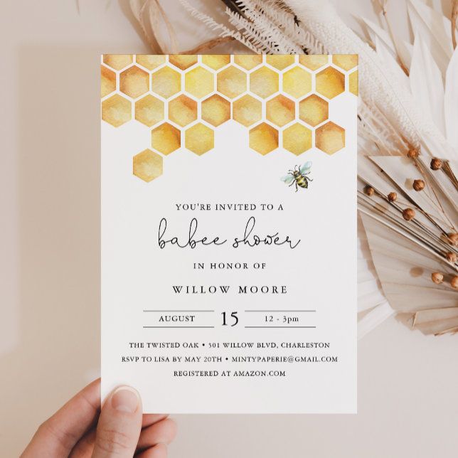 CALLA Honey Bee Baby Shower Invitation | Zazzle | Zazzle