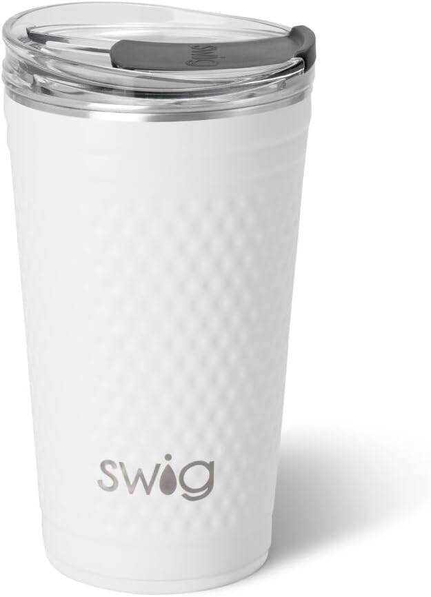 Swig Life 24oz Party Cup, Stackable Insulated Travel Coffee Tumbler with EZ Slider Lid, Cup Holde... | Amazon (US)