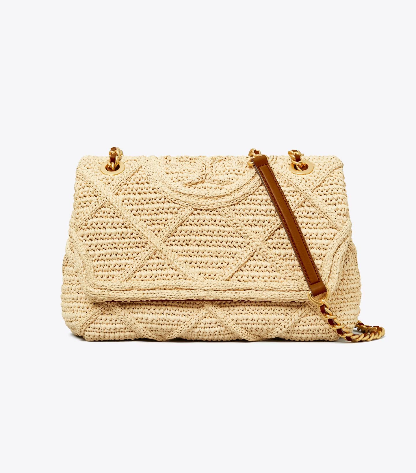 FLEMING SOFT STRAW CONVERTIBLE SHOULDER BAG | Tory Burch (US)