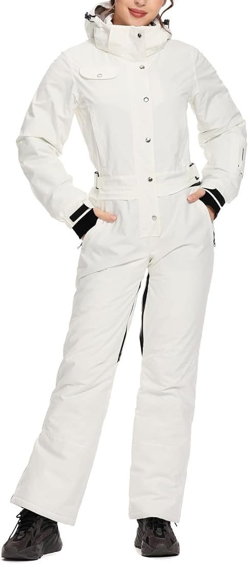 WANLISS Womens One Piece Colorful Jumpsuits Snowsuits Snowboard Ski Suit Winter Outdoor Waterproo... | Amazon (US)