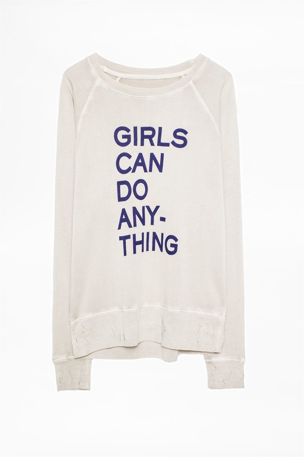 Zadig Voltaire Upper Print Sweatshirt S Argile | Orchard Mile